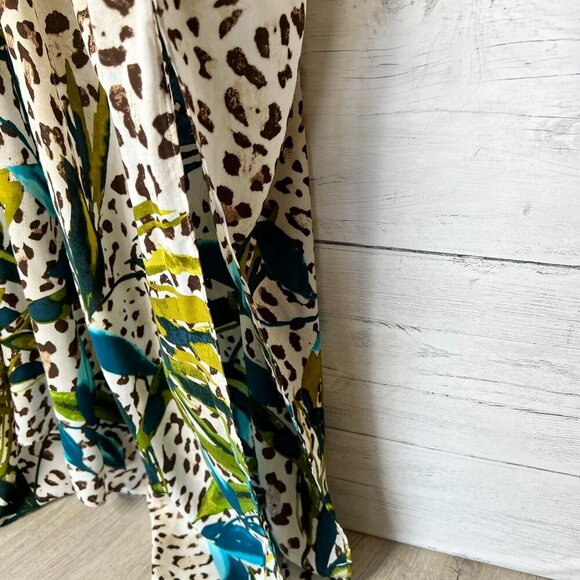 Chicos Kimono Womens One Size Colorful Animal and Palm Print Cover Up Summer - Picture 11 of 13